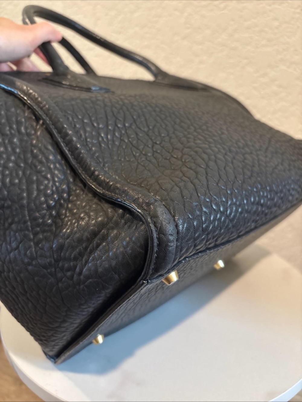 MCM Textured Black Leather Structured Tote - Picture 7 of 15